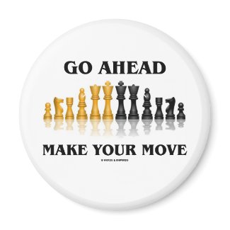 Go Ahead Make Your Move (Chess Set) magnet