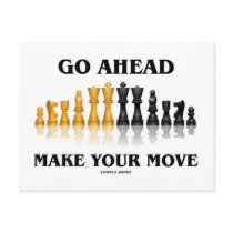 Go Ahead Make Your Move (Chess Set) postcards by wordsunwords Go Ahead Make Your Move (Chess Set) postcards