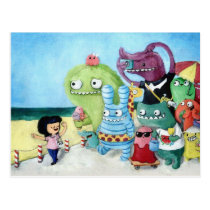 Go Ahead! Monsters Team! postcards