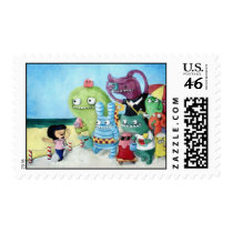 Go Ahead! Monsters Team! Postage Stamp