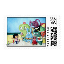 Go Ahead! Monsters Team! Postage Stamp