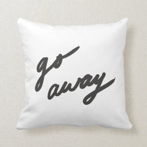 Go Away Antisocial Pillow Zazzle