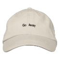 Go Away embroidered hats