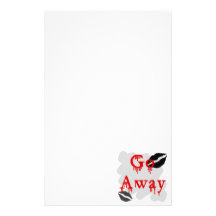 go away stationery paper
