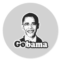 GO-BAMA T-shirt Round Stickers