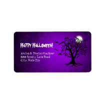 Go Batty Purple Moon Address Labels