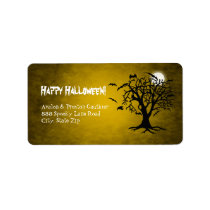 Go Batty Yellow Moon Address Labels