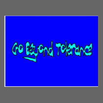 Go Beyond Tolerance Postcard (blue) postcards