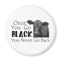Go Black Angus Refrigerator Magnets