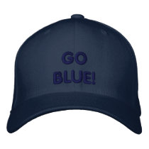 GO BLUE! embroidered hats