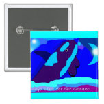 Go Blue for the Oceans Pins