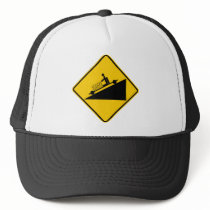 Go Cart Hill Zone Highway Sign hats