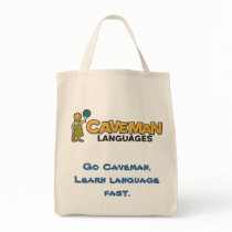 Go Caveman. Learn language fas Tote bag by Cavmanlanguages Go Caveman. Learn language fas Tote bag