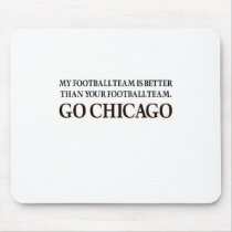 GO CHICAGO (black shuffle) mousepads