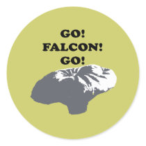 Go Falcon Go Round Stickers