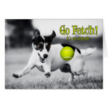 Go Fetch Funny Dog Blank Card cards