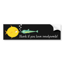 Go Fish_Deep Love_Honk if you love newlyweds bumper stickers