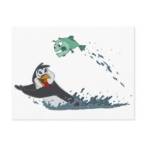 "Go Fish" Penguin Post Cards