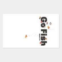 Go Fish Rectangular Sticker