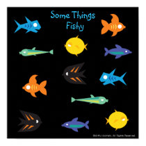 Go Fish_Some Things Fishy black light aquarium posters