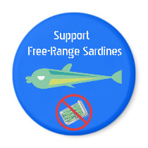 Go Fish_Support Free-Range Sardines Fridge Magnets