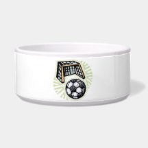 Go For The Goal Dog Food Bowl