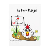 Go Free Range! Postcard by imforanimals Go Free Range! Postcard