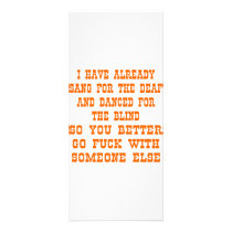 Go Fuck With Someone Else rack cards by WhiteTiger_LLC Go Fuck With Someone Else rack cards