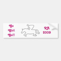 Go Girl Go!! Bumper Stickers
