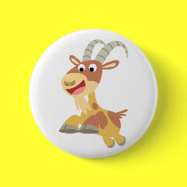 Gehen Ziege!! (nette Karikaturziege) Knopf-Abzeich buttons