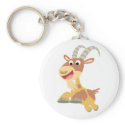 Go Goat!! (cute cartoon goat) Keychain keychain