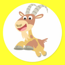 Gehen Ziege!! (nette Karikaturziege) Aufkleber sticker