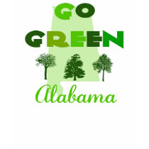 Go Green Alabama Womens Shirt by ecogreenbags Go Green Alabama Womens Shirt