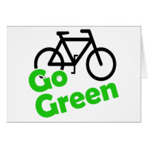 go green bicycle card