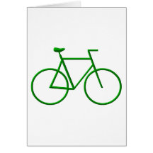 Go Green Bicycle Greeting Card