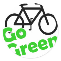 go green bicycle stickers