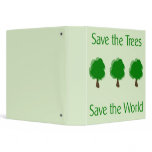 Go Green Binder Save the Trees Save the World