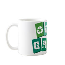 Go Green Blocks mugs by bbdesignsco Go Green Blocks mugs