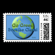 Go Green, Breathe Clean! stamps