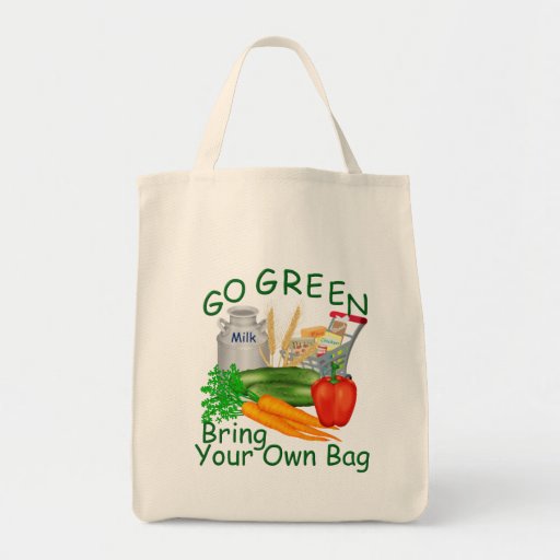 Go Green - Bring Your Own Bag- Shopping Tote | Zazzle