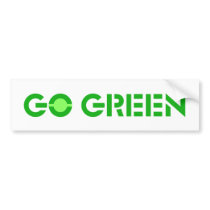 Go green bumper stickers