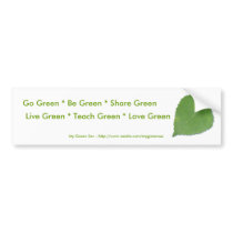 Go Green Bumper Sticker bumper stickers