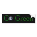 Go Green bumper stickers