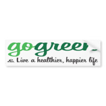 Go Green bumper stickers