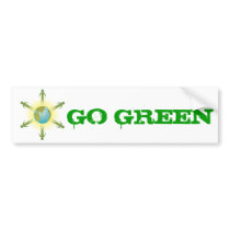 Go Green Bumper Sticker bumper stickers