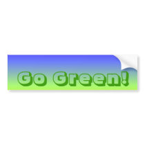 Go Green! Bumper Sticker - Customized bumper stickers