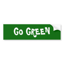Go GREEN bumper stickers