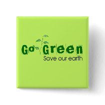 Go Green! buttons by whupsadaisy Go Green! buttons