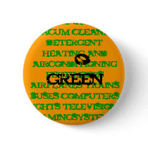 go green pinback buttons