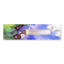 Go Green & Buy Silver Bumper Sticker